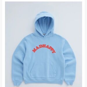 Madhappy Light Blue Hoodie with Red Logo